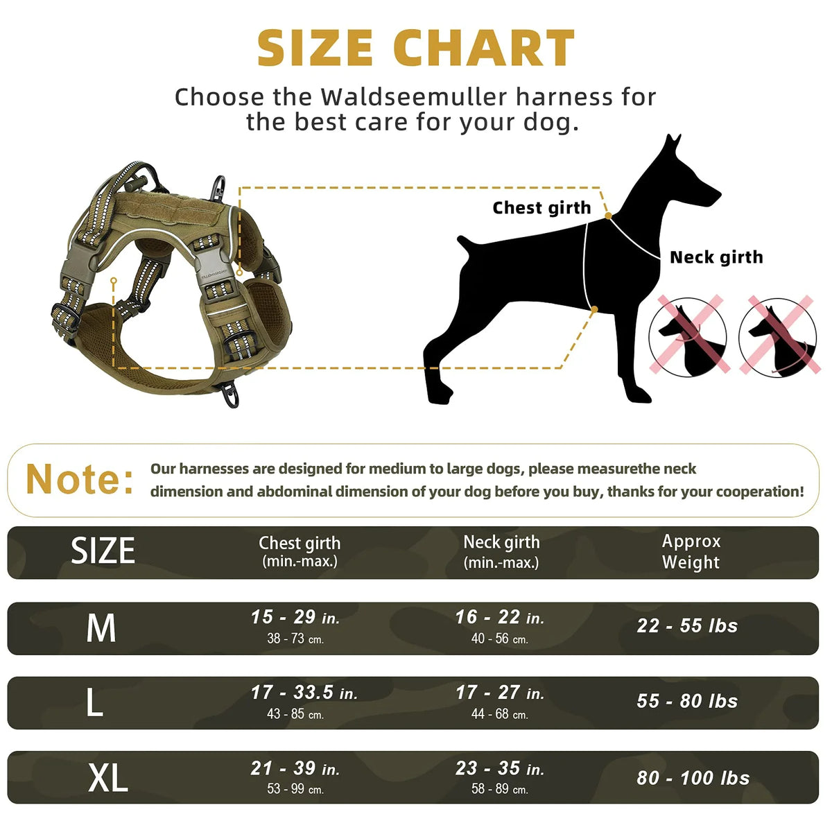 Harnais Tactique pour Chien - Museau Club